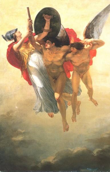 Prométhée élevé par le Génie et protégé par Minerve dérobe le feu au ciel_0
