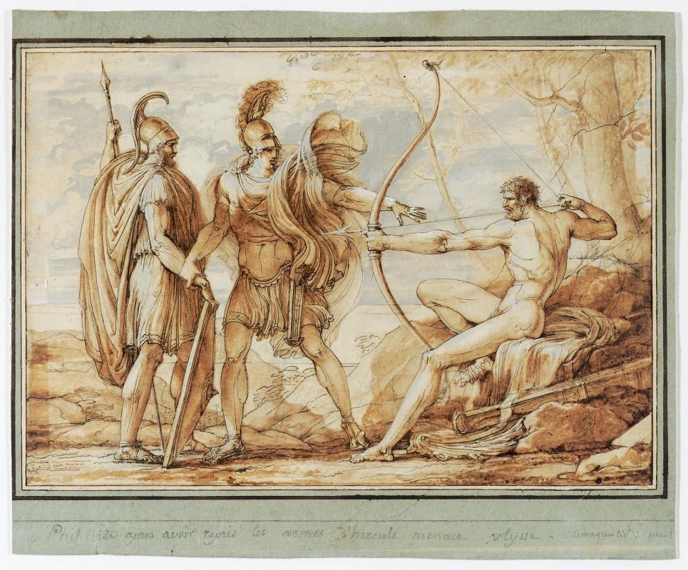 Philoctète menaçant Ulysse avec les armes d'Hercule_0