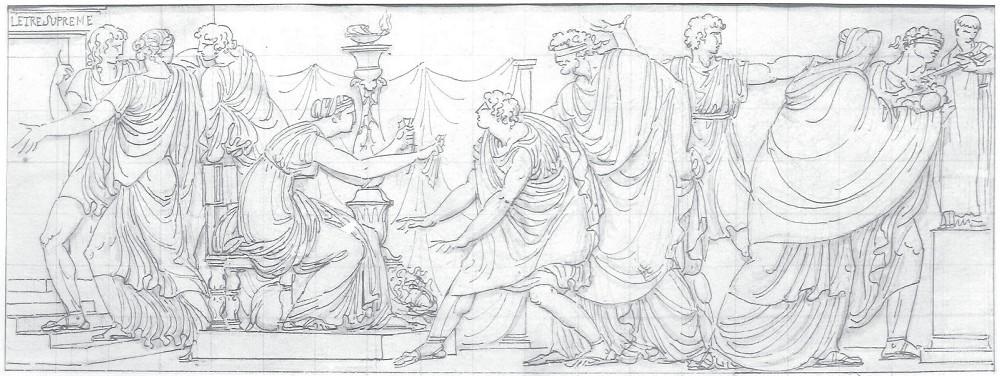 Décor pour le temple de la Raison de Marseille, La Raison déchirant le bandeau de l'Erreur et de la superstition aux peuples idolâtres_0