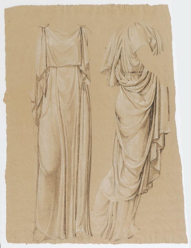 Décor pour le temple de la Raison de Marseille, Etudes de draperies_0