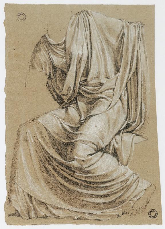 Décor pour le temple de la Raison de Marseille, Etude de draperie_0