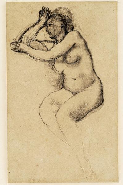 Etude de femme nue assise, Pierre Puvis de Chavannes, 19e siècle