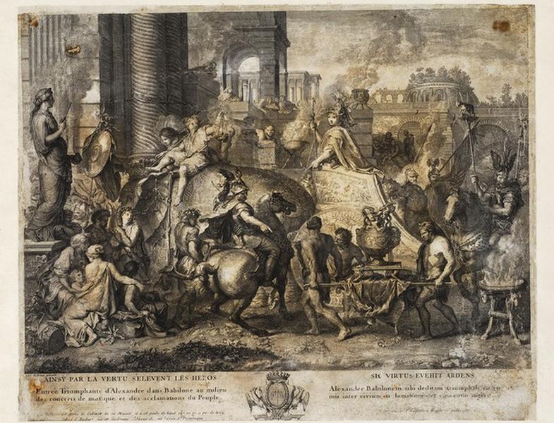 Histoire d'Alexandre ; Ainsy par la vertu s'élèvent les héros ; Entrée d'Alexandre dans Babylone_0