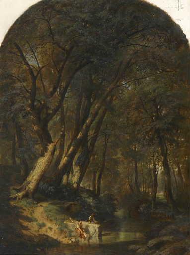 Paysage : sous-bois, Antoine Viot, 1859