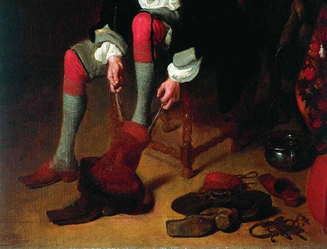 Gentilhomme enfilant une botte_1