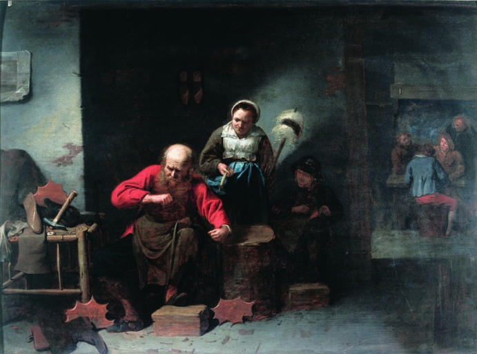 Cliente rendant visite à un savetier, Jan Josef le Vieux Horemans