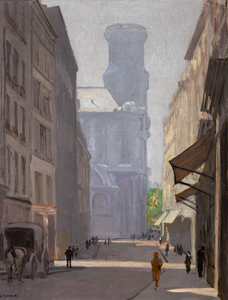 La Rue Saint-Sulpice, Jules Flandrin, 1925