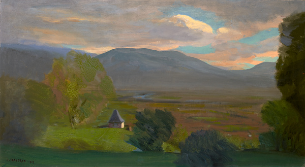 Le Pavillon et les nuages roses, Jules Flandrin, 1913