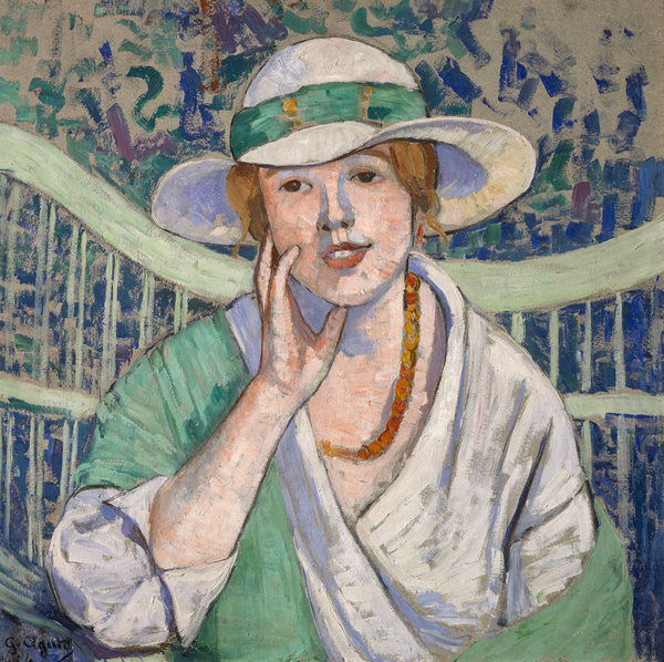 Le chapeau blanc et vert ; La femme au chapeau blanc et vert (Titre attribué)_0