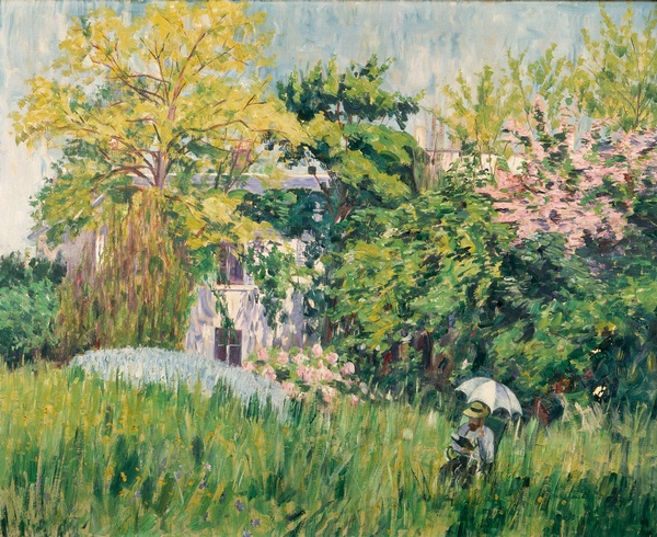 Le jardin de Bonnières ; Sembat dans son jardin (Titre attribué)_0
