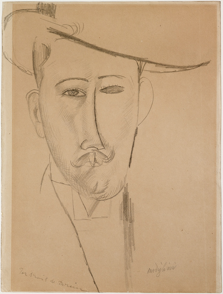 Portrait d'homme ; Portrait de Derain (Ancien titre), Amadeo Modigliani, vers 1915