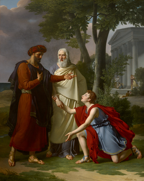 Hazaël rendant Mentor à Télémaque, Louis André Gabriel Bouchet, 1819