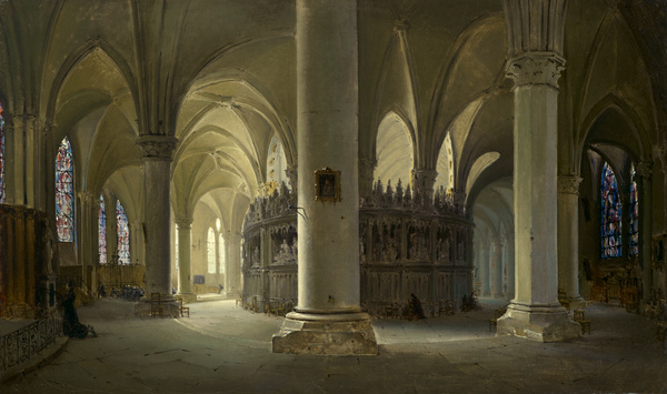 Intérieur de la cathédrale de Chartres, Charles-Marie Bouton, 19e siècle