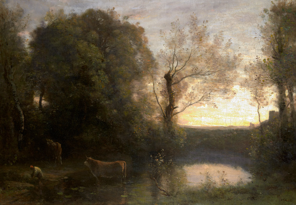 Paysage, soleil couchant_0