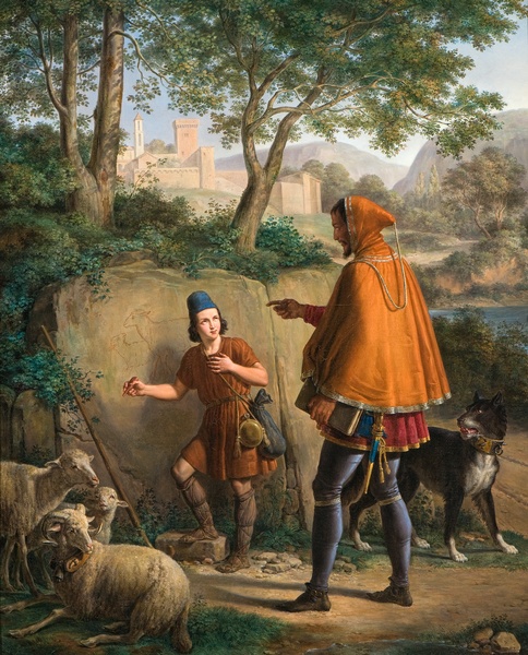 L'enfance de Giotto, Pierre Révoil, 1840