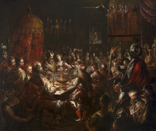 Le Festin de Balthazar, Bartholomäus Strobel, 17e siècle