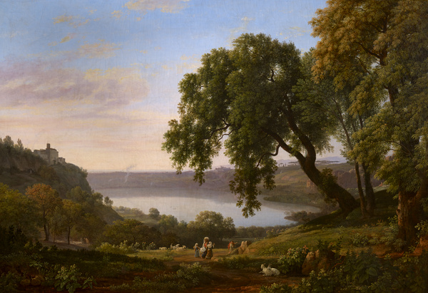Vue du lac d'Albano, Nicolas-Didier Boguet, 1795