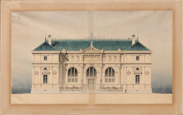 Façade du musée de Grenoble, Charles Auguste Questel, vers 1865