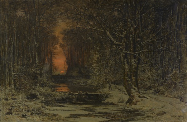 Effet de neige ; Un soir d'hiver (Autre titre), Эмиль Бретон, 1871
