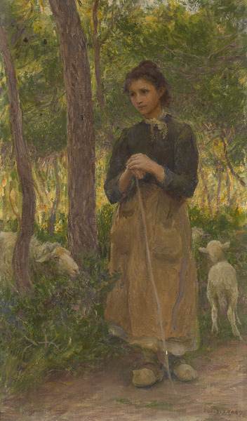 La Gardeuse de moutons, Eugène Burnand, 19e siècle