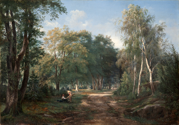Intérieur de la forêt de Fontainebleau, Isidore Dagnan, 1827