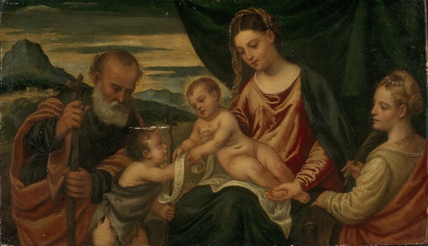 Sainte Famille avec sainte Catherine, Polidoro Da Lanciano, s.d.