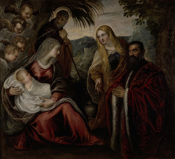 Ex-voto de Matteo Soranzo ; Sainte Famille ou Composition mystique (Ancien titre), Domenico Tintoretto, vers 1580-1590