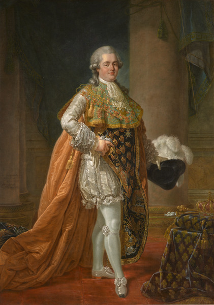 Portrait de Monsieur, Comte de Provence en costume de chevalier de l'Ordre du Saint-Esprit, Antoine-François Callet, 1788