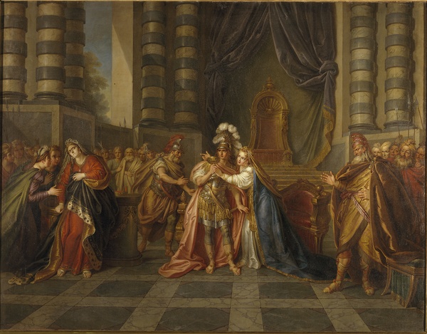 Cléopâtre avalant le poison ; Rodogune et Cléopâtre (Ancien titre), Charles Antoine Coypel, 1749