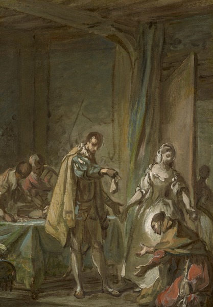 La Continence de Bayard ; La Courtoisie de Bayard (Ancien titre), Louis Durameau, vers 1775