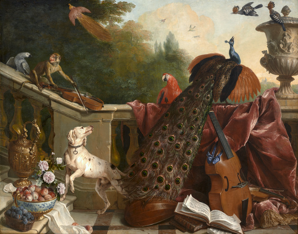 Animaux, fleurs et fruits ; Fleurs, fruits et animaux (Ancien titre), François Desportes, 1717
