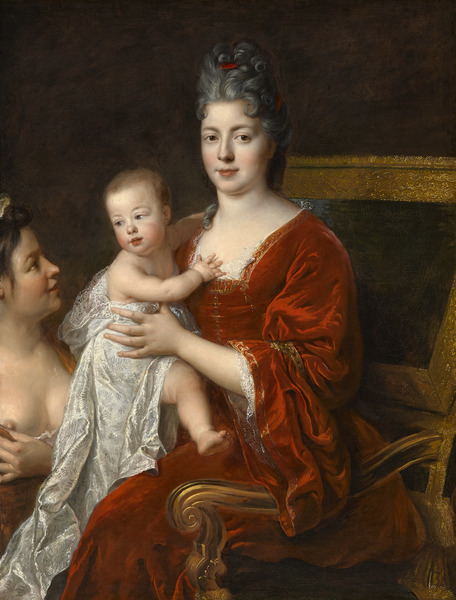 Portrait de femme avec son enfant et une nourrice ; Portrait de la duchesse de Bourgogne, mère de Louis XV
Portrait d'une femme tenant son enfant sur ses genoux (Ancien titre)_0
