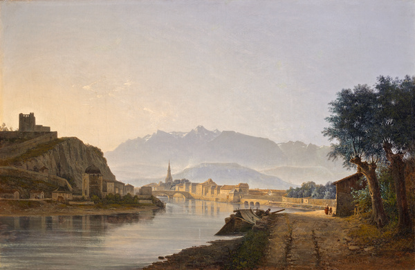Vue de Grenoble prise du quai de la Graille_0