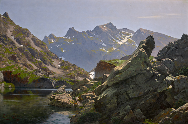 Le lac Merlat et la grande Lauzière. Massif de Belledonne_0