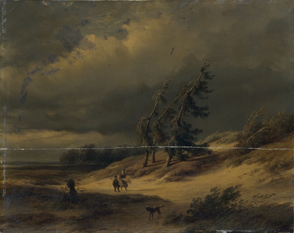 Paysage. Le soleil après l'orage, Cornelis Lieste, 19e siècle