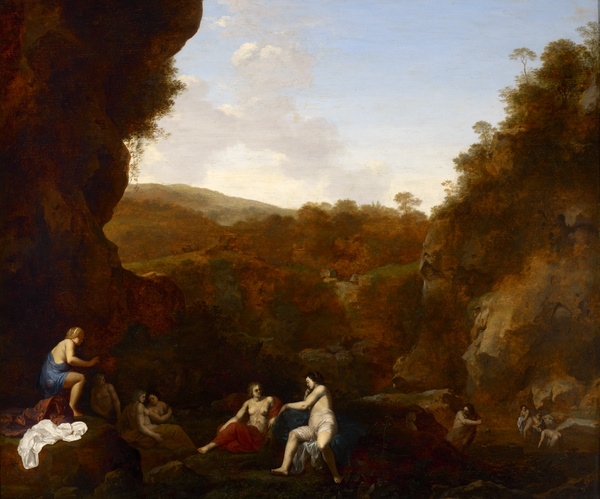 Diane et ses nymphes au bain, Dirck Van Der Lisse, 17e siècle