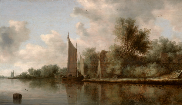 Bord de rivière, Salomon Van Ruysdael, 1633