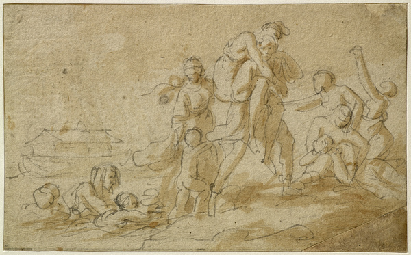 La Sortie de l'Arche ; Scène de déluge (Ancien titre), Charles-Alphonse Dufresnoy, 17e siècle
