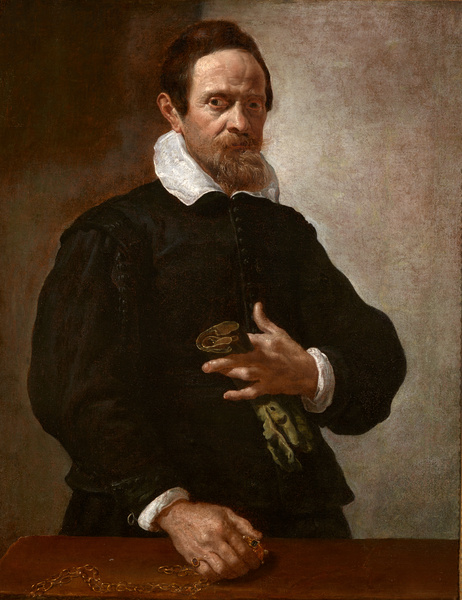 Portrait d'homme ; Portrait de joallier ou Homme au gant (Ancien titre), Domenico Fetti, 17e siècle