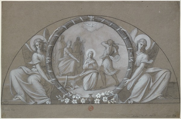 Martyre de sainte Philomène ; Martyre de sainte Agnès (Ancien titre), Camille-Auguste Gastine, 1852