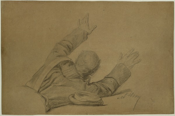 Etude pour le tableau "Combat dans la gorge de Malakoff", Adolphe Yvon, 19e siècle