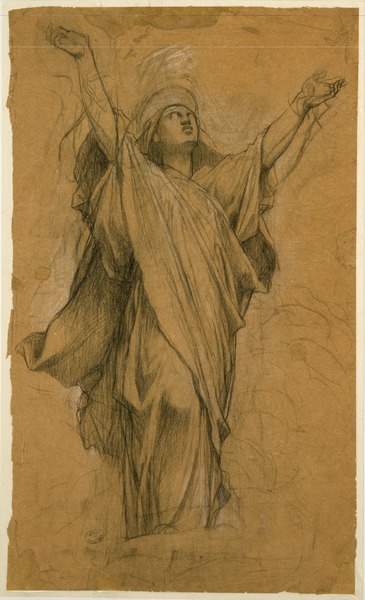 Vierge de l'Assomption (Etude d'une figure pour la décoration de l'église de la Trinité à Paris), Jules Elie Delaunay, 1864