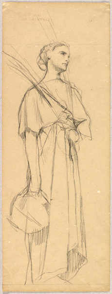 Sainte (étude pour la frise de saints et martyrs au Panthéon) ; Sainte Blandine de Lyon (Autre titre), Jules Elie Delaunay, 1874-1884