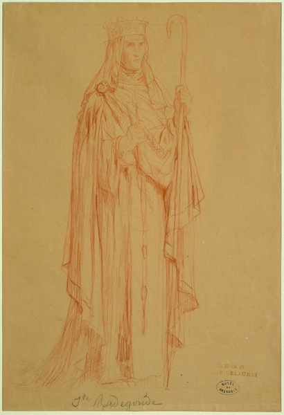 Sainte Radegonde (étude pour la frise des saints et des martyrs au Panthéon), Jules Elie Delaunay, 1874-1884