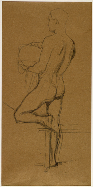 Homme portant un objet (étude pour le Panthéon), Jules Elie Delaunay, 1874-1884