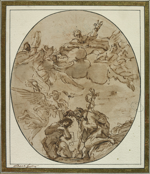 Baptême du Christ, Pier Francesco Mola, 17e siècle