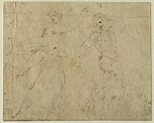 Une bacchante et un satyre ; Faune et bacchante (Ancien titre), Girolamo Da Carpi, 16e siècle