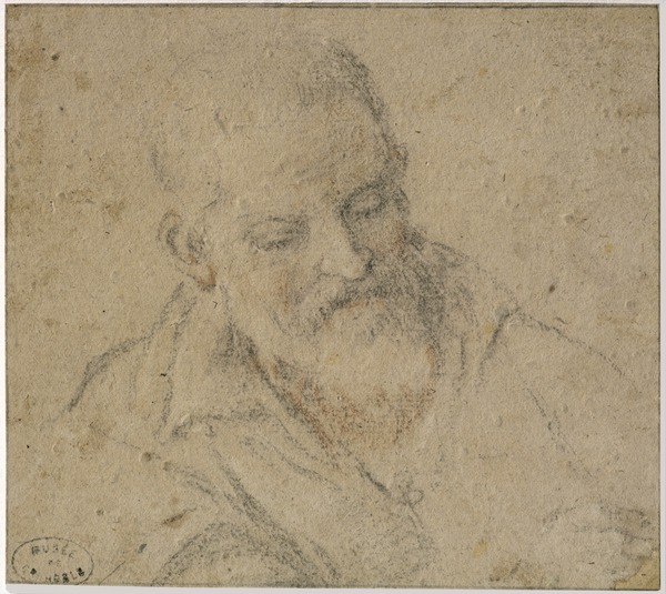 Portrait d'homme ; Tête de vieil homme (Ancien titre), Leandro Bassano, 17e siècle