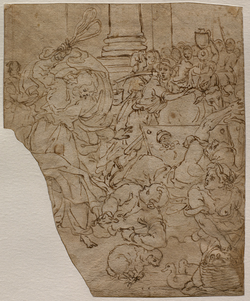 Jésus chassant les marchands du temple, Fabrizio Santafede, 16e siècle