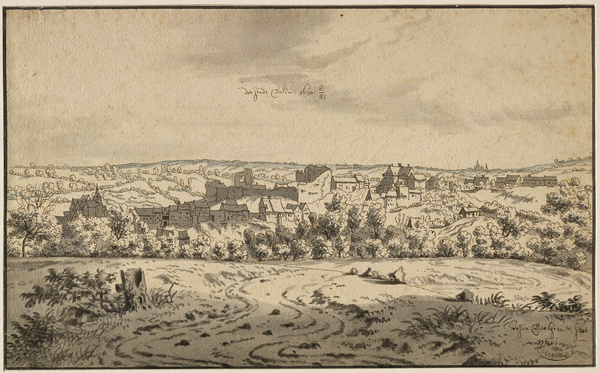Vue de la ville de Dalhem ; Vue de ville (Ancien titre), De Grave Josua, 1670